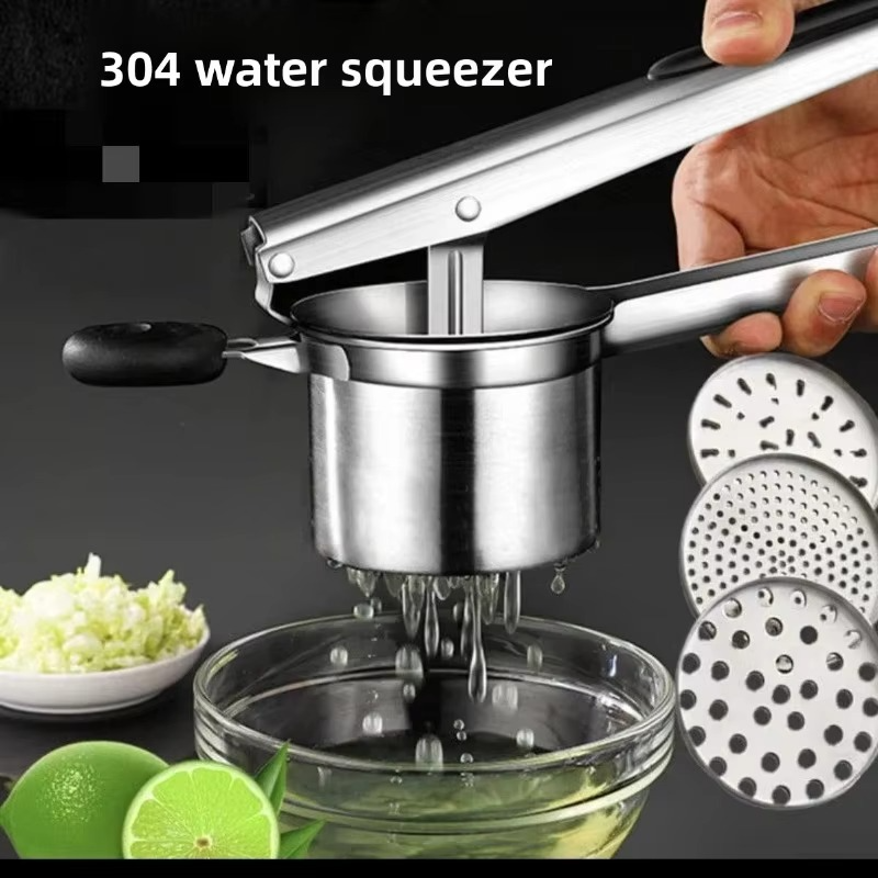 Manual Juicer, German 304 Stainless Steel Fruit Lemon Juicer, Vegetable Stuffing Squeezer, Potato Mud Press Artifact