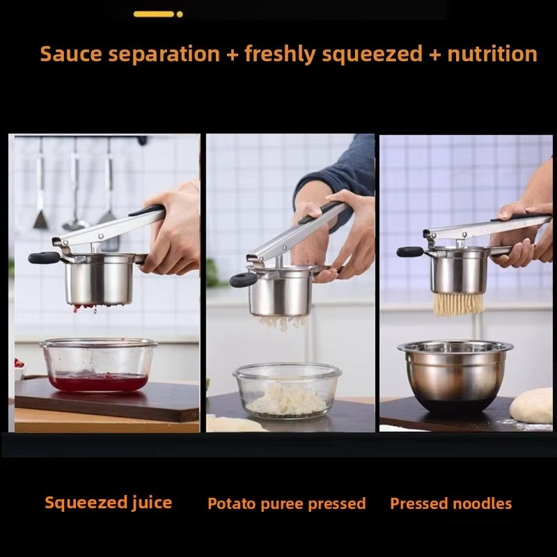 Manual Juicer, German 304 Stainless Steel Fruit Lemon Juicer, Vegetable Stuffing Squeezer, Potato Mud Press Artifact
