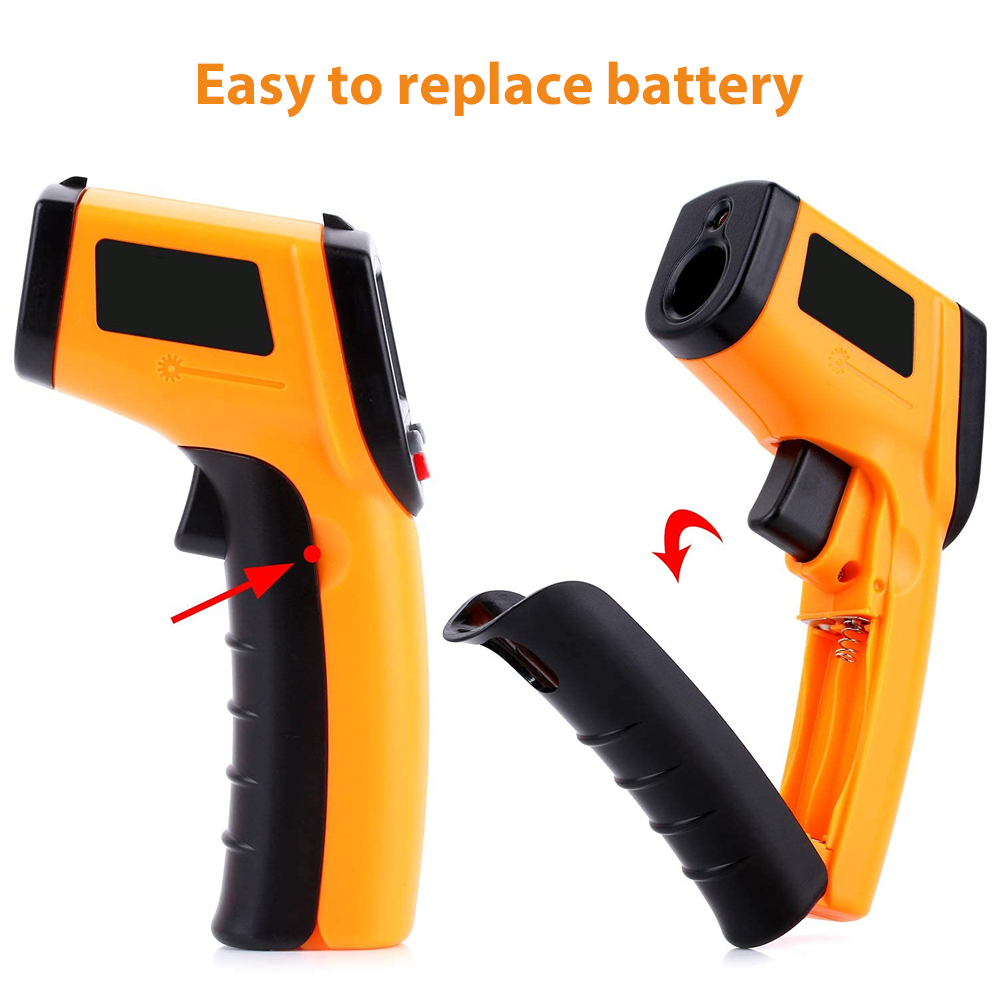 Laser Infrared Thermometer – Food Temperature Gun for BBQ, Pizza, and Smoker