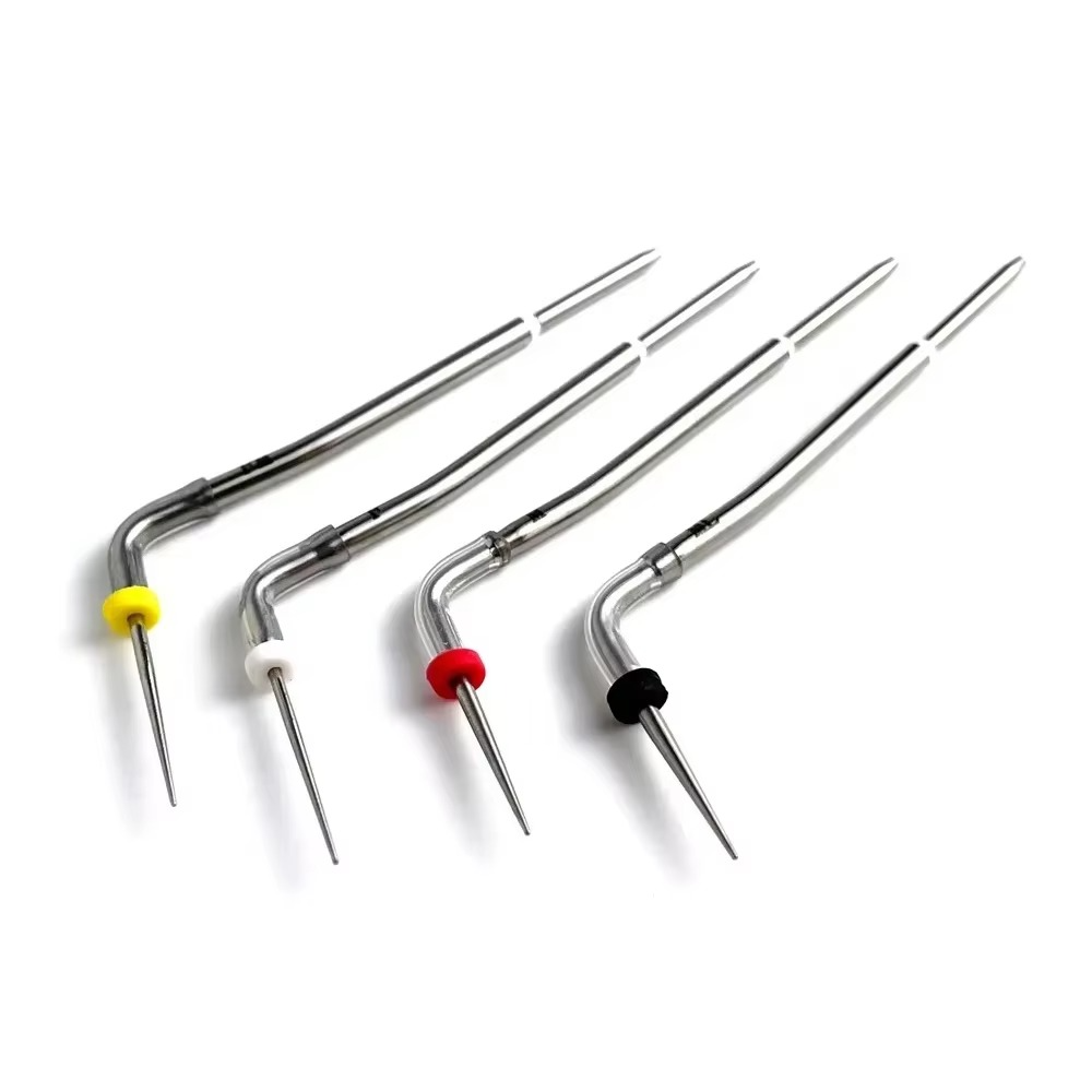 4Pcs Dental Endo Obturation System Gutta Percha Pen Heated Tips Root Canal Tips Dentist Hot Melt Filling Heating Pin Tips Tool