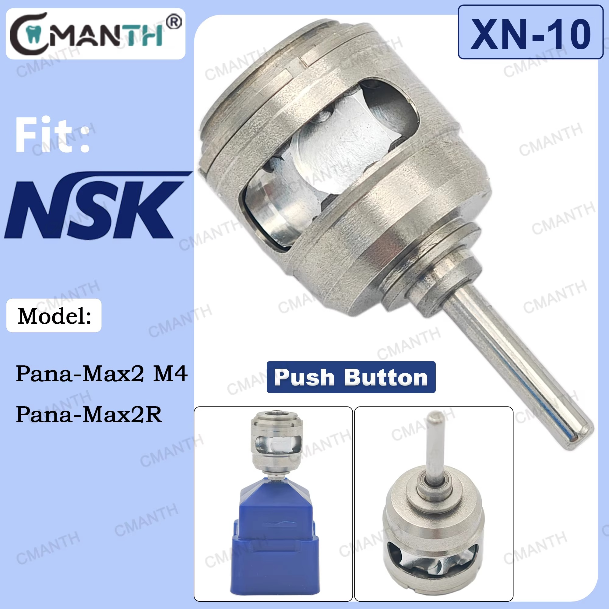 Dental Turbine Cartridge Air Rotor Fit NSK Pana-Max2 M4 / Max2R High Speed Handpiece Latch Chuck / Push Button Accessories