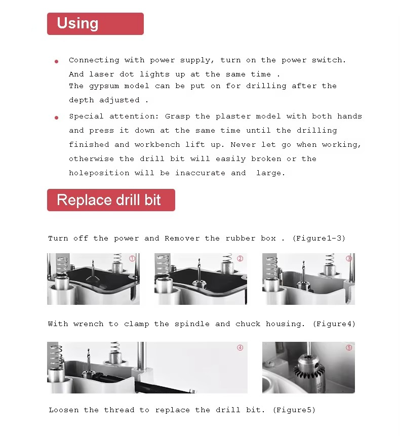 Dental Mute Pin Planter Dental Pindex Machine for Lab Equipment, Laser Drilling Machine for Dental Laboratory