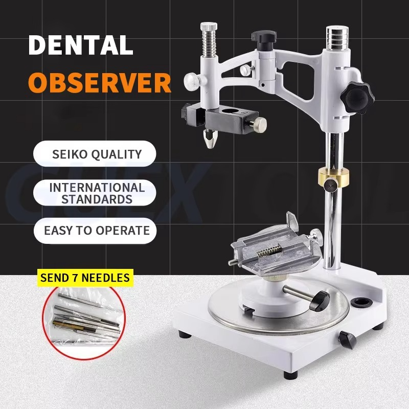 Dental Lab Equipment Parallelometer Square Base Surveyor Visualizer Lab Parallel Surveyor With Tools And Handpiece Holder Square