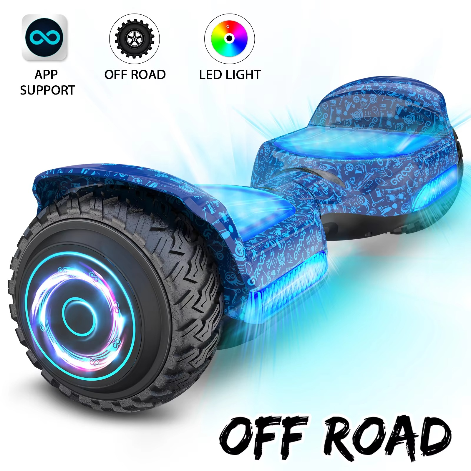 2 Wheel Electric Scooter Hoverboard for Sale 6.5 Inch Self Balance Hoverboard bluetooth with LED for Adult
