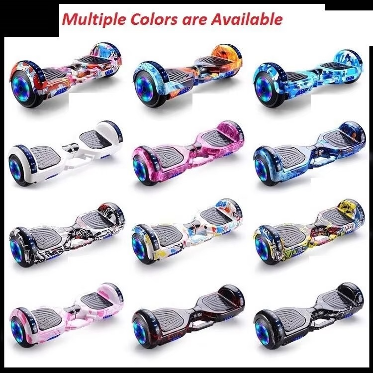 Hoverboard 6.5/8/10 Inch All Terrain Off Road Hoverboard with Music Speakers and LED Lights Self Balance Hoverboard Scooters