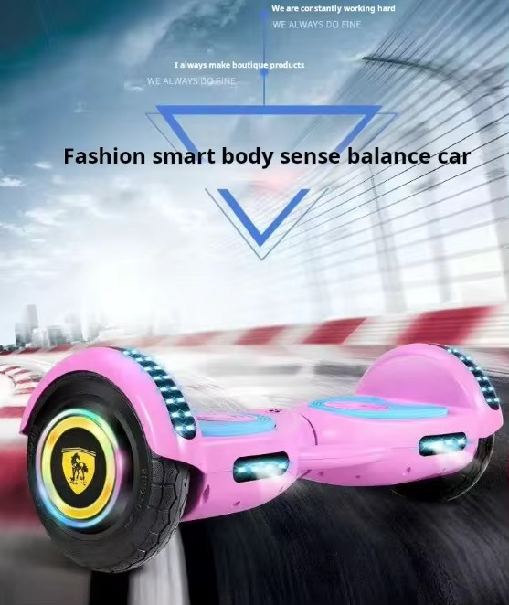 Double Wheel 8inch Children's Adult Riding-inch Balance Car Two-wheel Swing Car Horse Running Light Electric Balance Scooter