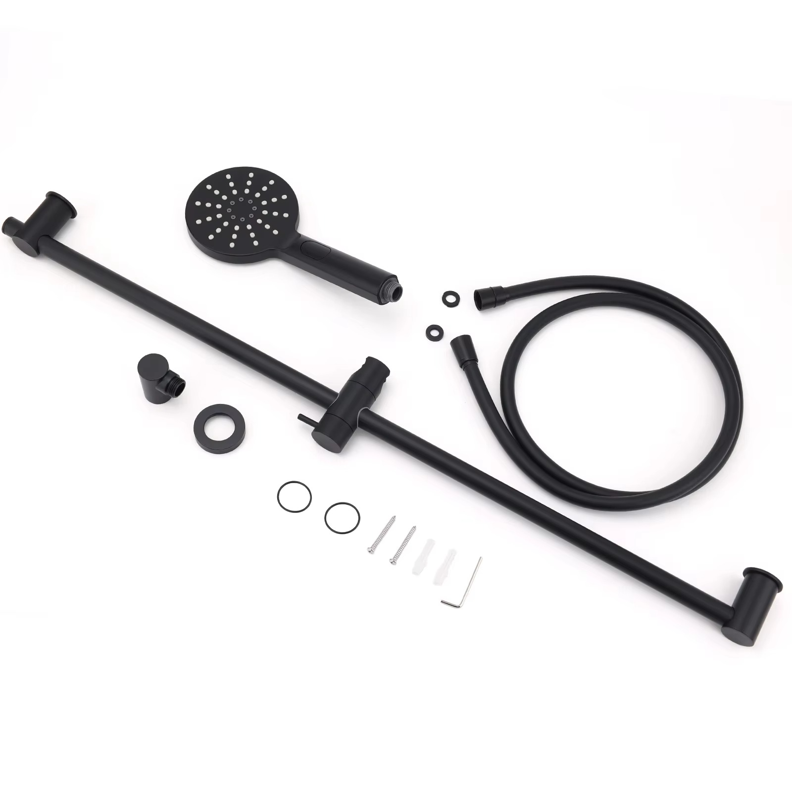 **Sydney Stock** KYLINS Matt Black 3-Mode Hand Held Shower Head Spray on 850mm Sliding Rail Set Kit Combo WaterMark WEL