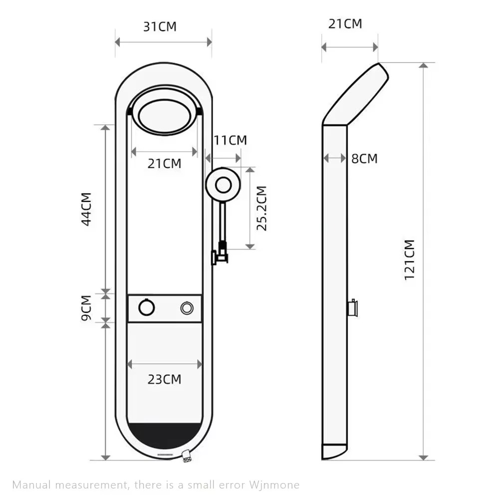 Donuts Shower System High Quality Wall-mounted Shower Panel Rainfall Rain Waterfall Hot and Cold Mixer Shower Faucet