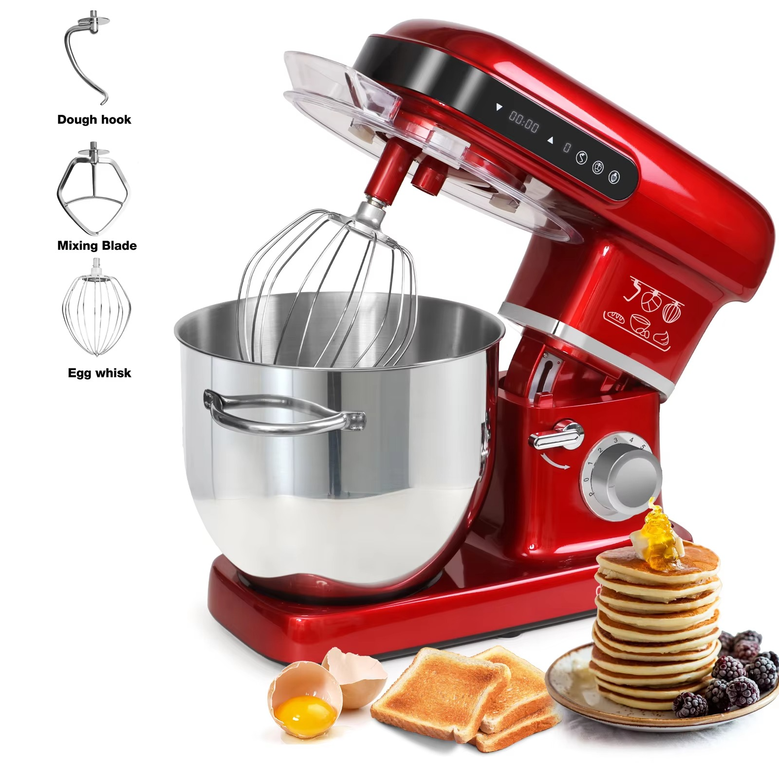 Cheftronic High Power 2200W 10L Food Mixers for Bakery Dough Mixer Mixing Stand Mixer Kitchen Robot