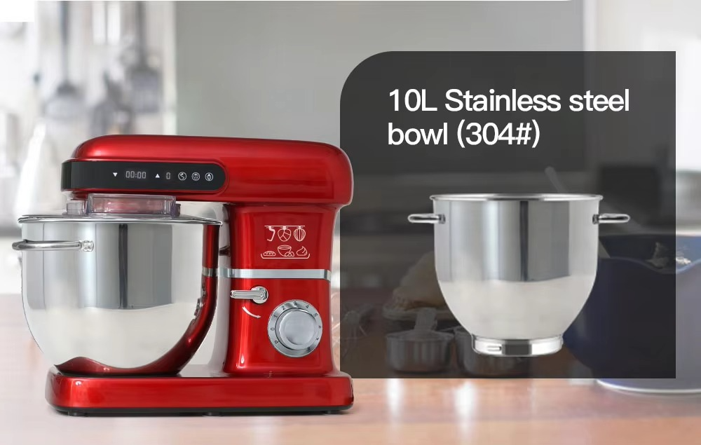 Cheftronic High Power 2200W 10L Food Mixers for Bakery Dough Mixer Mixing Stand Mixer Kitchen Robot