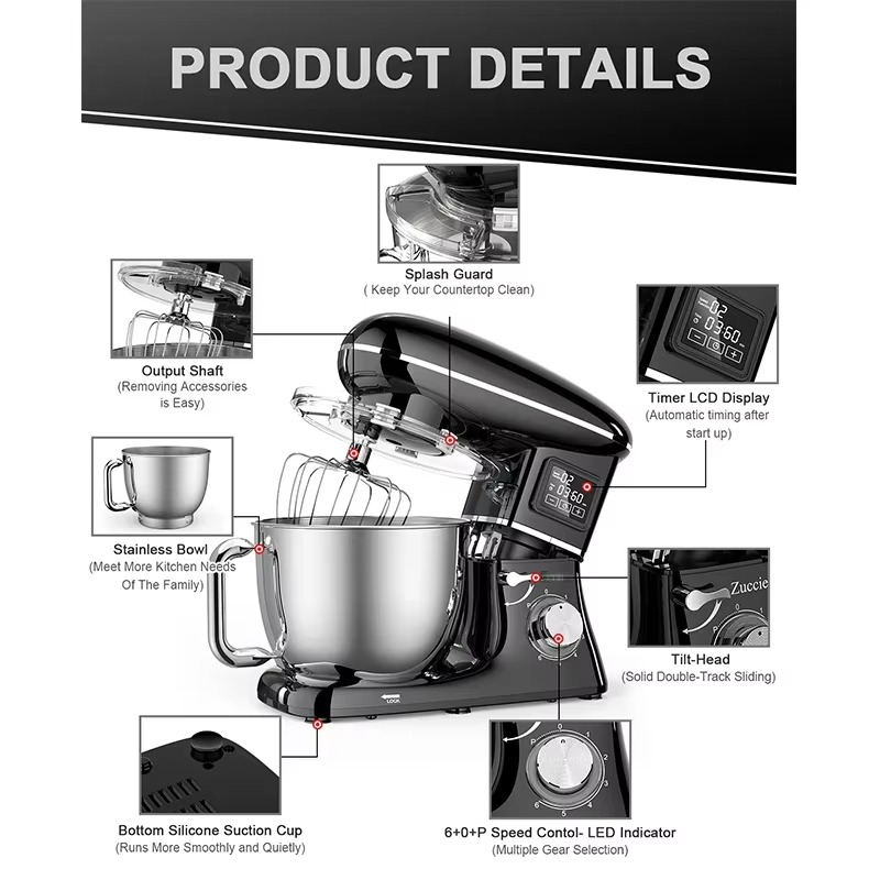 Powerful Stand Mixer Electric Blender Household Automatic Timing Hair Noodles Flour-Mixing Machine Commercial stand mixer