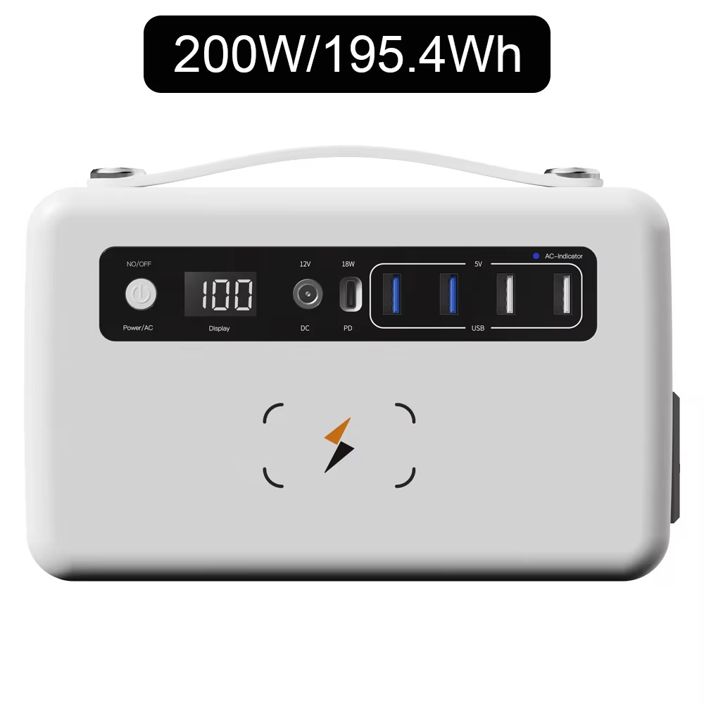 ECORUSH 220V Portable Power Station 200W 52800mAh AC Outlets for Outdoor Camping RV Home Emergency