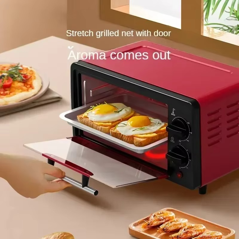New Mini 12L Automatic Cooking Oven - Multifunctional for Pizza, Cake Baking. Electric Mini Oven, Ideal Kitchen Utensil