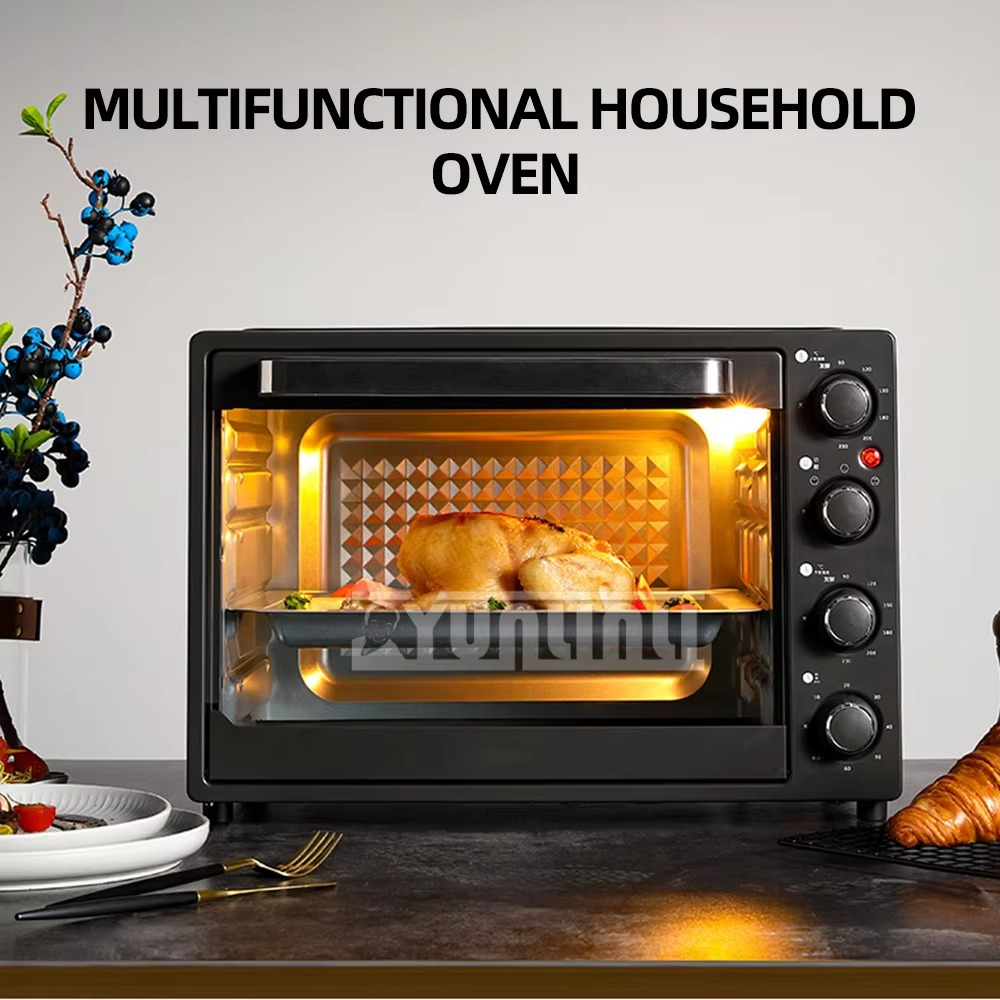 Household Electric Oven 40L Forno Elettrico Temperature Control Timing Cake Baking Oven