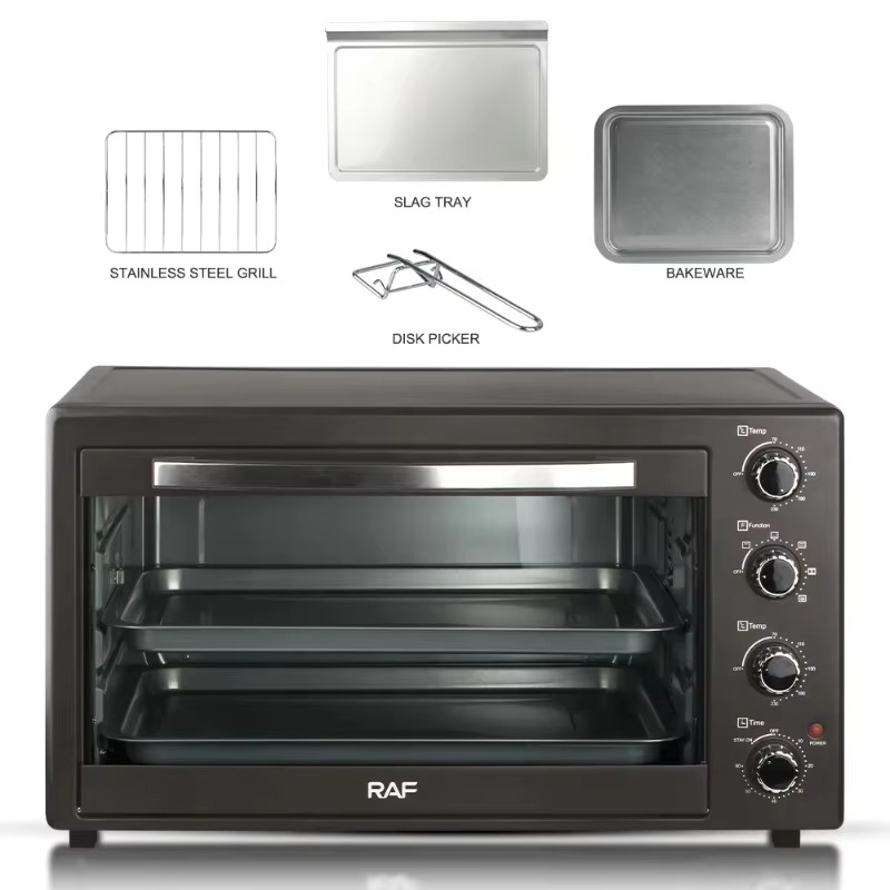 Deluxe Stainless Steel 2400W Electric Oven Large Capacity Toaster Pizza Oven Multifunctional 38L 48L 56L Electric Oven