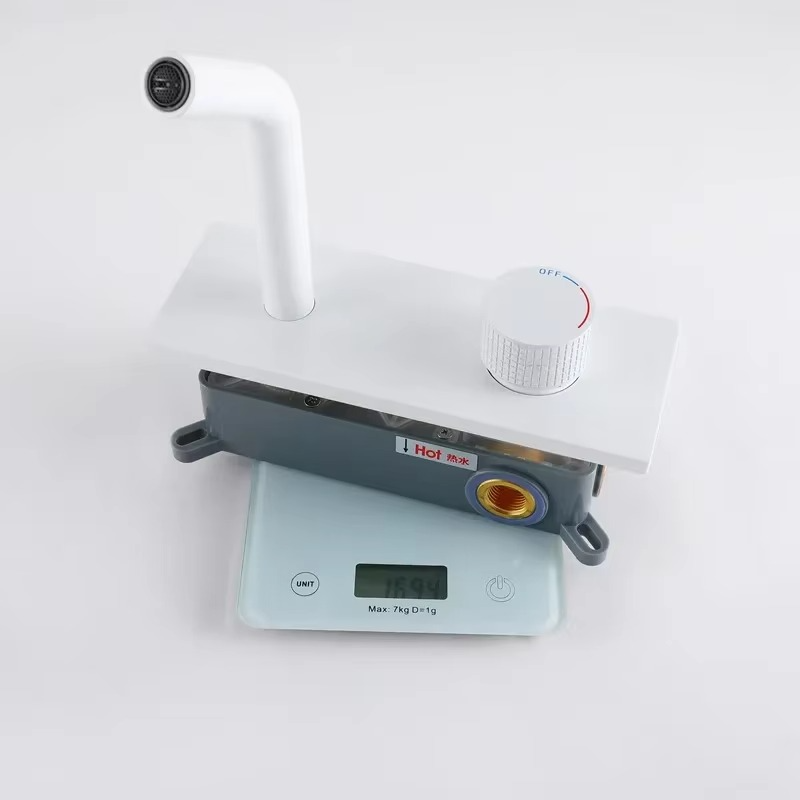 Bathroom Gunmetal wall basin faucet gun gray embedded wall outlet cold and hot water single handle basin faucet