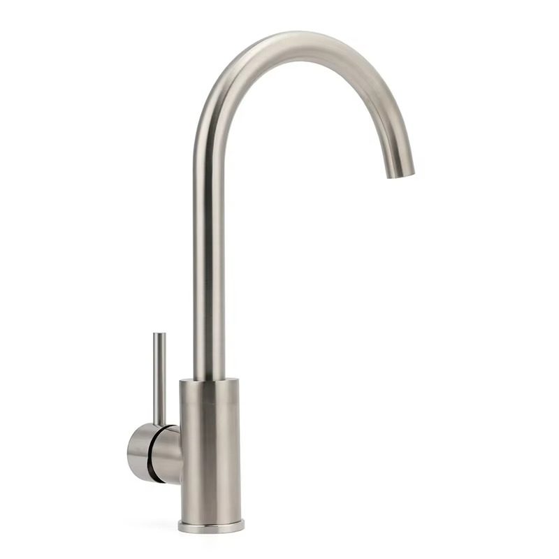 KYLINS WELS Tall Tapware 360° Swivel mixer Bathroom Faucets Brushed Nickel Round Kitchen Sink Tap Laundry Basin Mixer Faucet