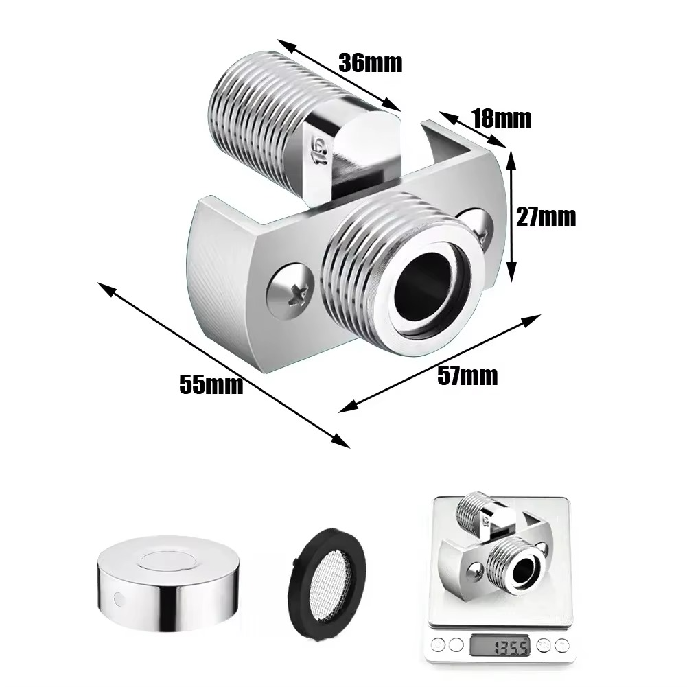40° Adjustable Wall Mounted Faucet Angled Curved Foot Eccentric Screw Corner Tap Adapter Bathroom Kitchens Fixture