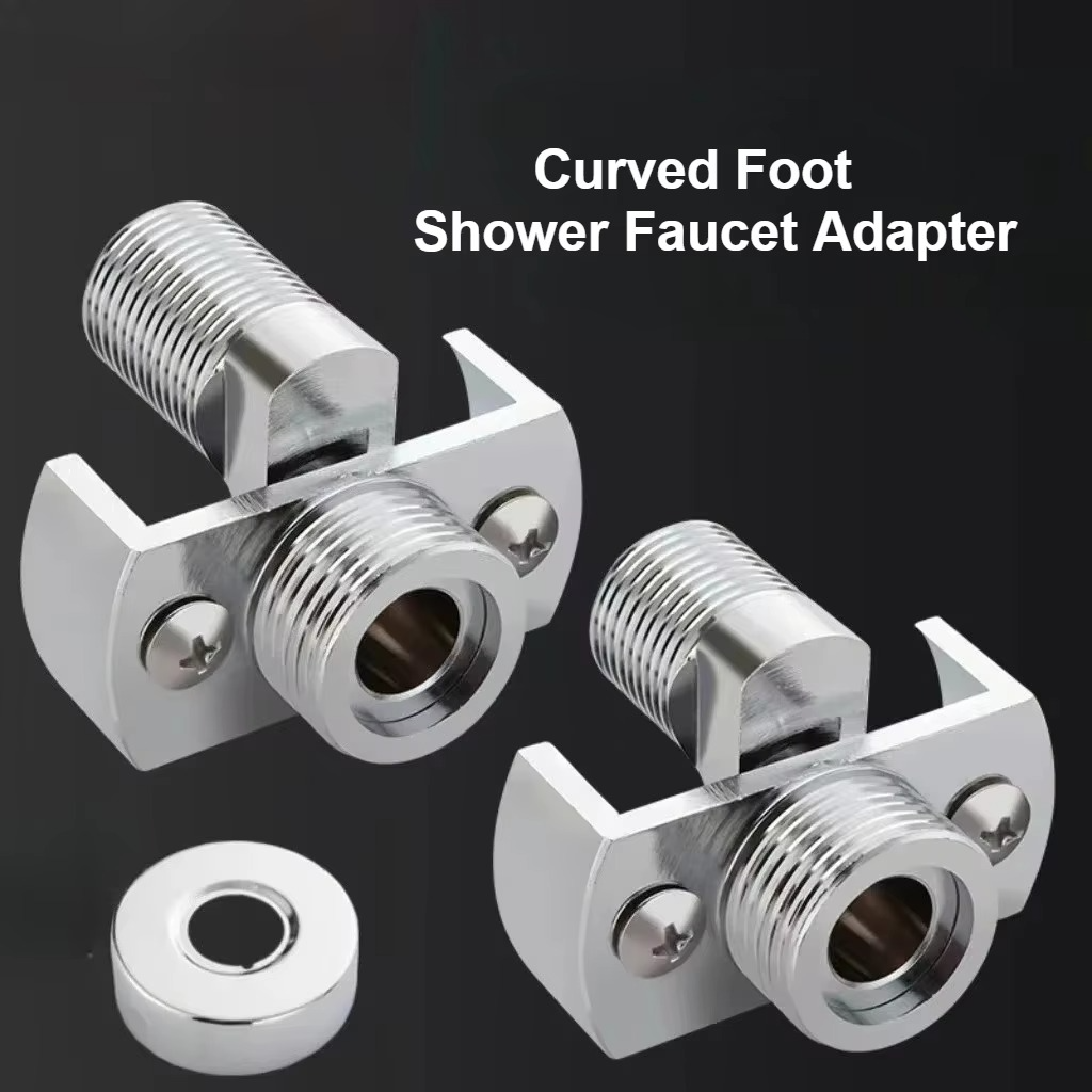 40Degree Adjustable Wall Mounted Faucet Angled Curved Foot Eccentric Screw Corner Tap Adapter Bathroom Fixture 1pc