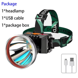 Powerful LED Headlamp USB Rechargeable Super Bright Long Range Headlight Wave Sensor Head Flashlight Lamp For Fishing Outdoor