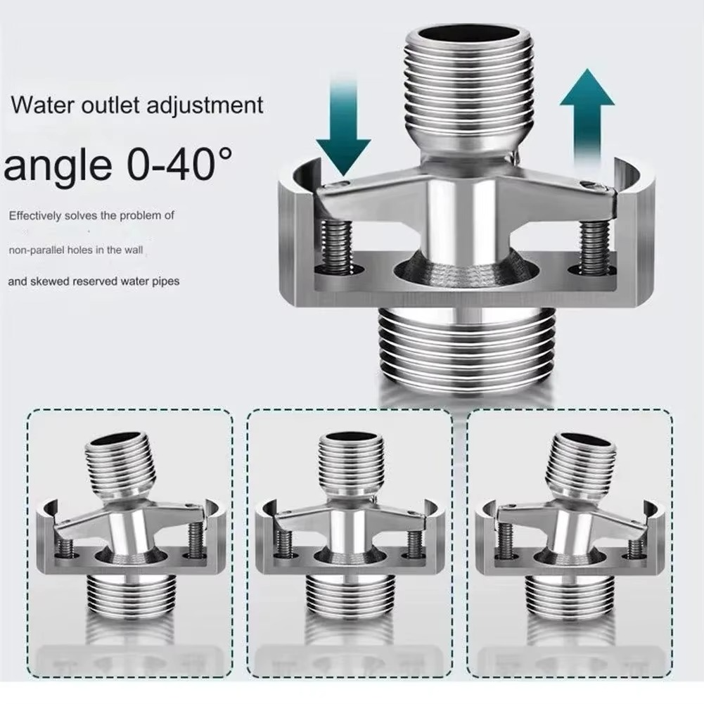 Universal Curved Foot Shower Faucet Installation Accessories Lengthened Adjustable Angle Shower Valve Universal Curved Foot