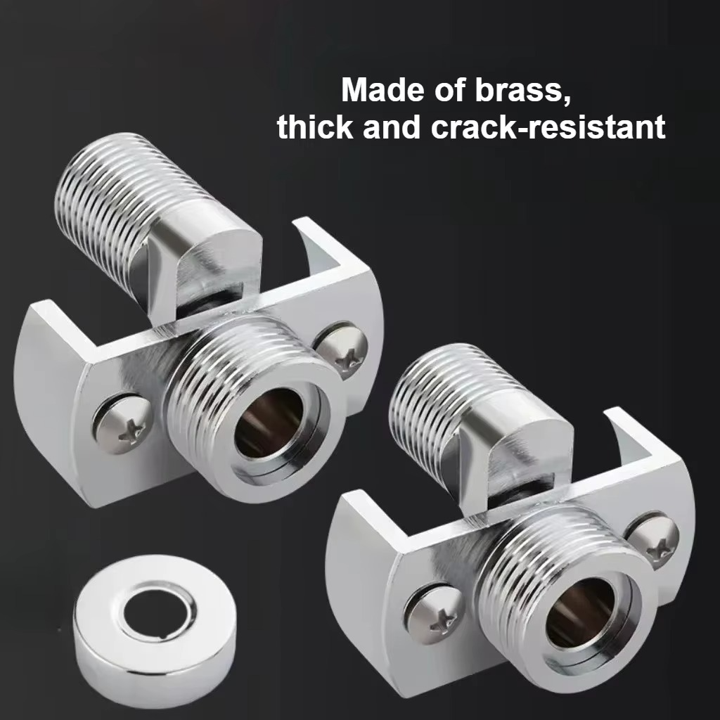 Universal Curved Foot Shower Faucet Installation Accessories Lengthened Adjustable Angle Shower Valve Universal Curved Foot