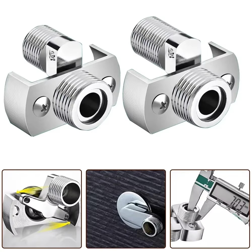 Universal Curved Foot Shower Faucet Installation Accessories Lengthened Adjustable Angle Shower Valve Universal Curved Foot