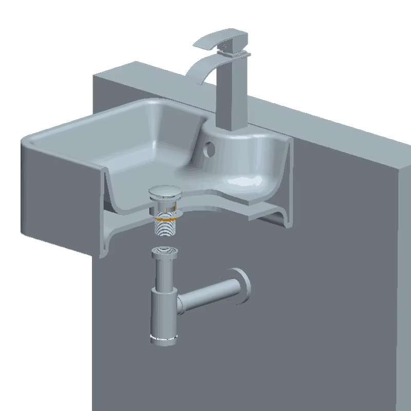 Bathroom Vanity Sink Pop Up Drain with Overflow, Faucet Vessel Pop Up Drain Stopper