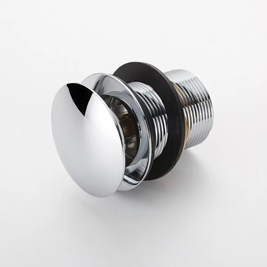 Bathroom Brass bathtub drain pop up down chrome polish brass WC bath water drainer