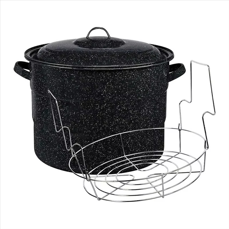 2Pcs 21.5-Quart Water Bath Canner With Jar Rack Kitchenware Stainless Steel Can Rack Easy Install