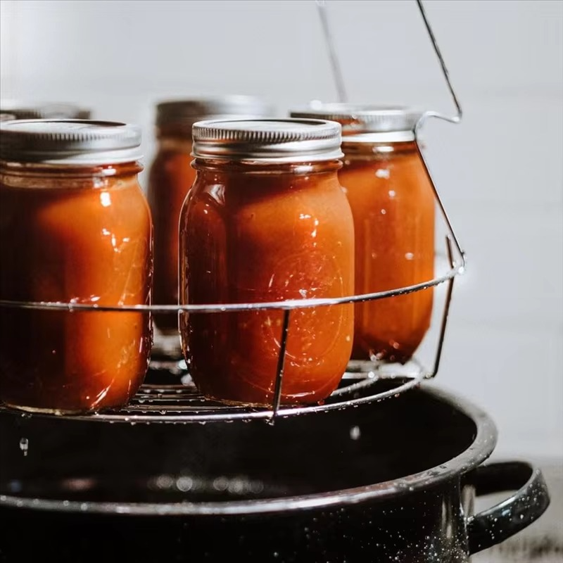 2Pcs 21.5-Quart Water Bath Canner With Jar Rack Kitchenware Stainless Steel Can Rack Easy Install