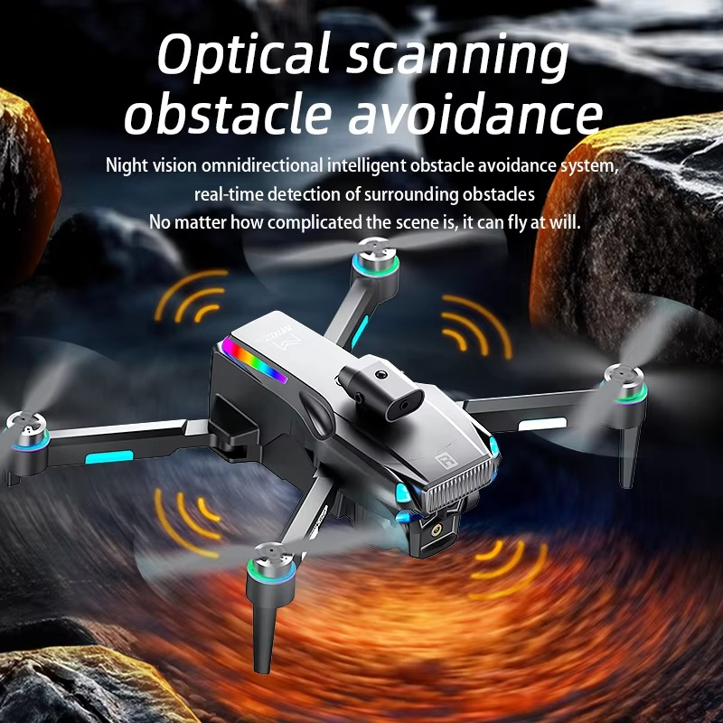New M107 Brushless Profissional Drone 8K HD Camera With Screen Controlled Obstacle Avoidance Optical Flow Electric RC Dron Toys