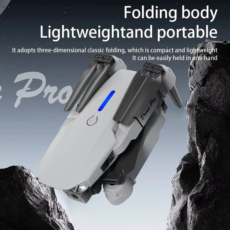 2025 New E88 Air Screen Controlled Lighting Mini Drone 4K Dual Camera Optical Flow Remote Control Aircraft By KBDFA Tech