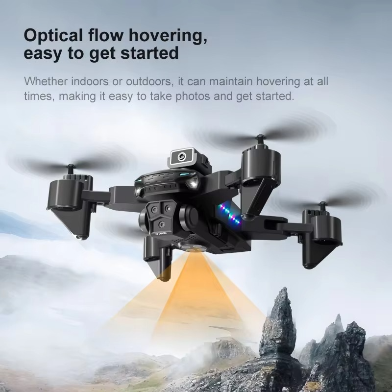KY605s Drone Drones with HD Three Cameras Brushless Optical flow positioning360°Obstacle Avoidance RC WIFI FPV Drone Toys