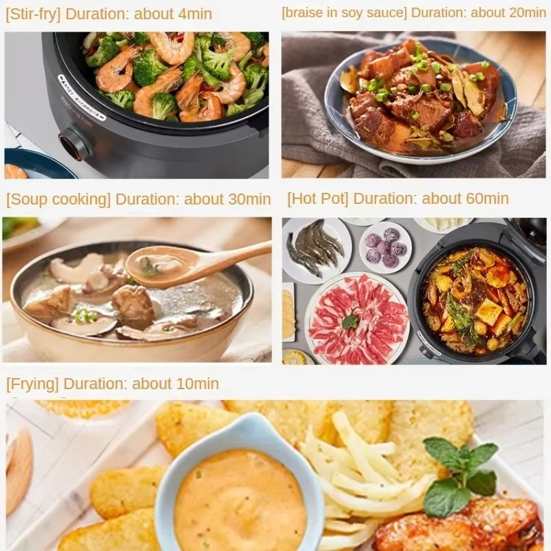 Automatic Stir-frying Machine Intelligent Smokeless Non-stick Pan Kitchen Robot Machine רובוט חכם robot de cocina inteligente