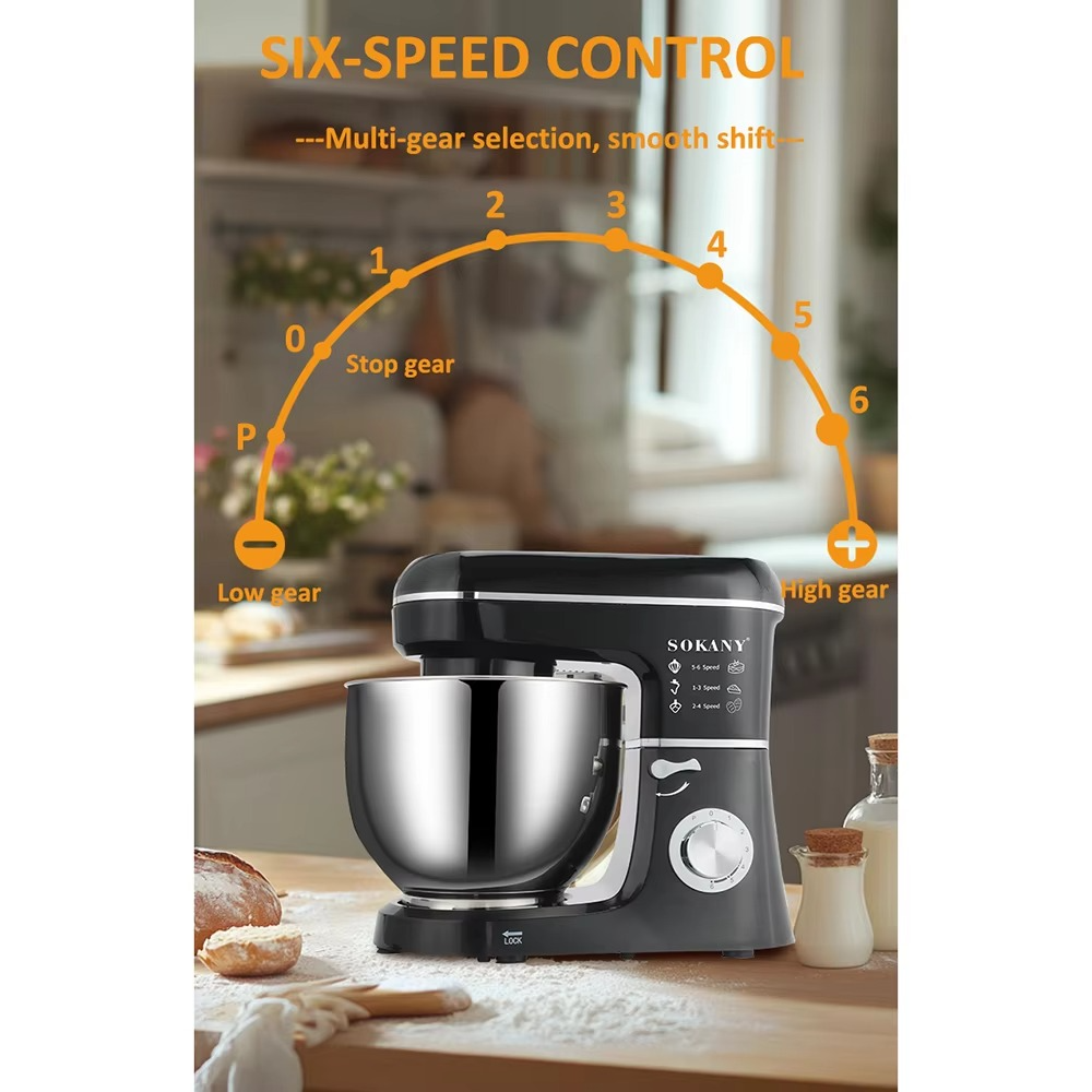 Electric Stand Mixer, 8L Large Capacity, Easy To Mix, Dough Hook, Whisk & Mixer for Baking, Cake & Flour