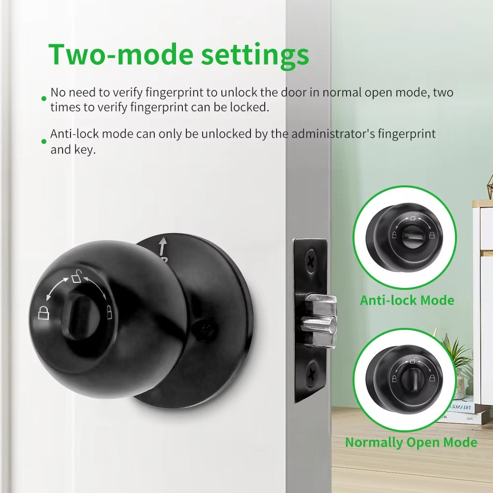 Aluminium Door Lock Smart Fingerprint Key Unlock Bluetooth Digital Electronic Door Locks Tuya APP Remote Control USB Charge
