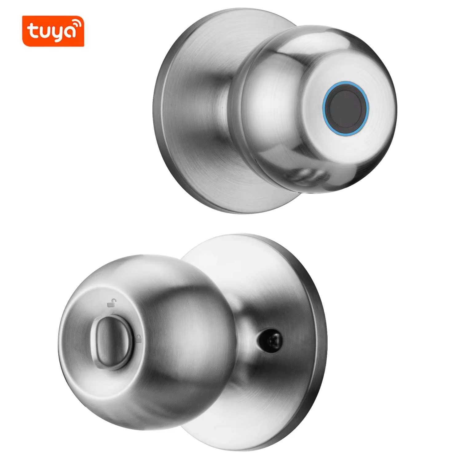 Aluminium Door Lock Smart Fingerprint Key Unlock Bluetooth Digital Electronic Door Locks Tuya APP Remote Control USB Charge
