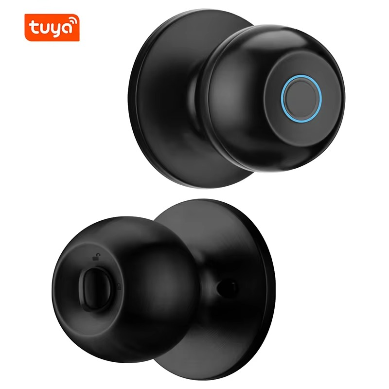 Aluminium Door Lock Smart Fingerprint Key Unlock Bluetooth Digital Electronic Door Locks Tuya APP Remote Control USB Charge