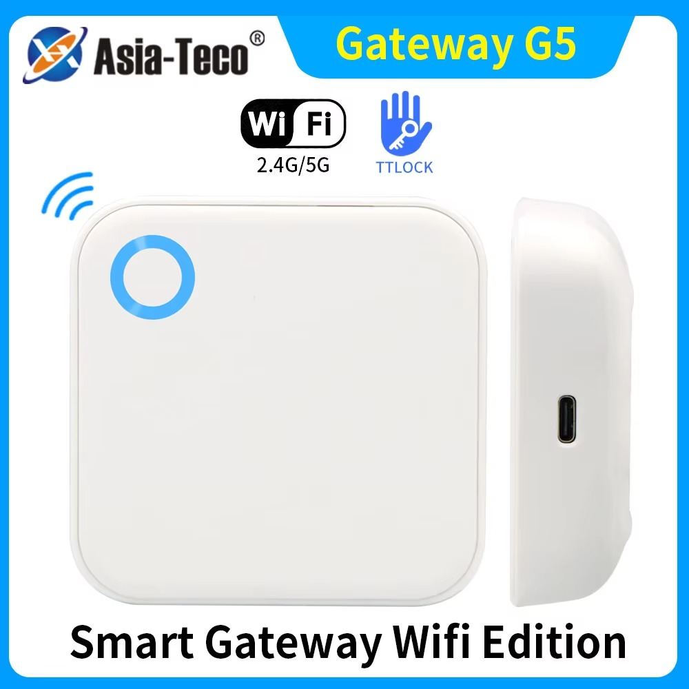 2.4G+5G TTLOCK WIFI Gateway G5 Bluetooth Mesh Door Lock Gateway G5 for TTHotel TTLOCK APP Hotel Smart Lock Hub
