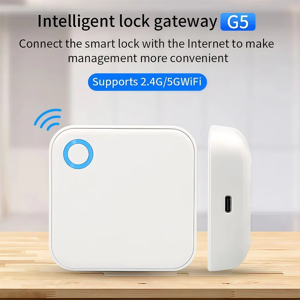 CDOK G5 TTlock gateway can connect to 5G WiFi, making it convenient for hotels and B&Bs to uniformly manage smart locks