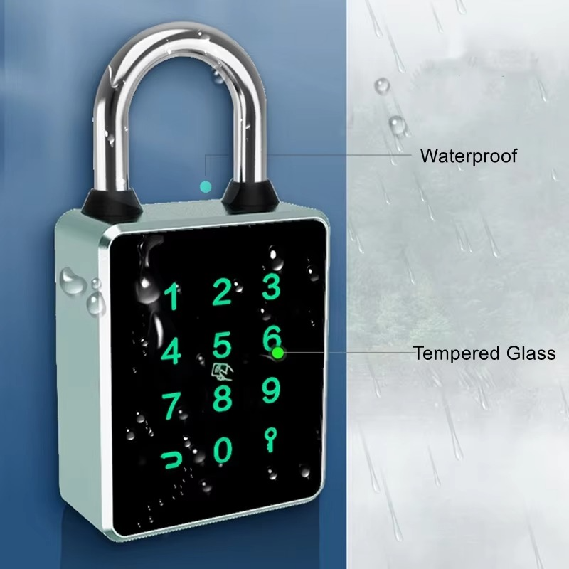 TTLock Password Bluetooth Padlock Touch Screen RFID IC Card Key Home Security Waterproof Cabinet Electronic Bag Luggage Padlock