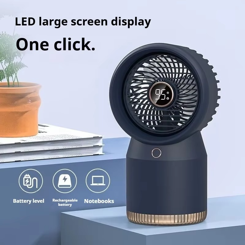 Xiaomi Air Conditioner Desktop Fan Rechargeable Portable Digital Display Cordless Air Cooler Night Light Fan For Room Camping