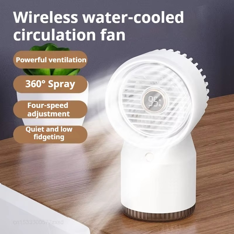 Xiaomi Air Conditioner Desktop Fan Rechargeable Portable Digital Display Cordless Air Cooler Night Light Fan For Room Camping