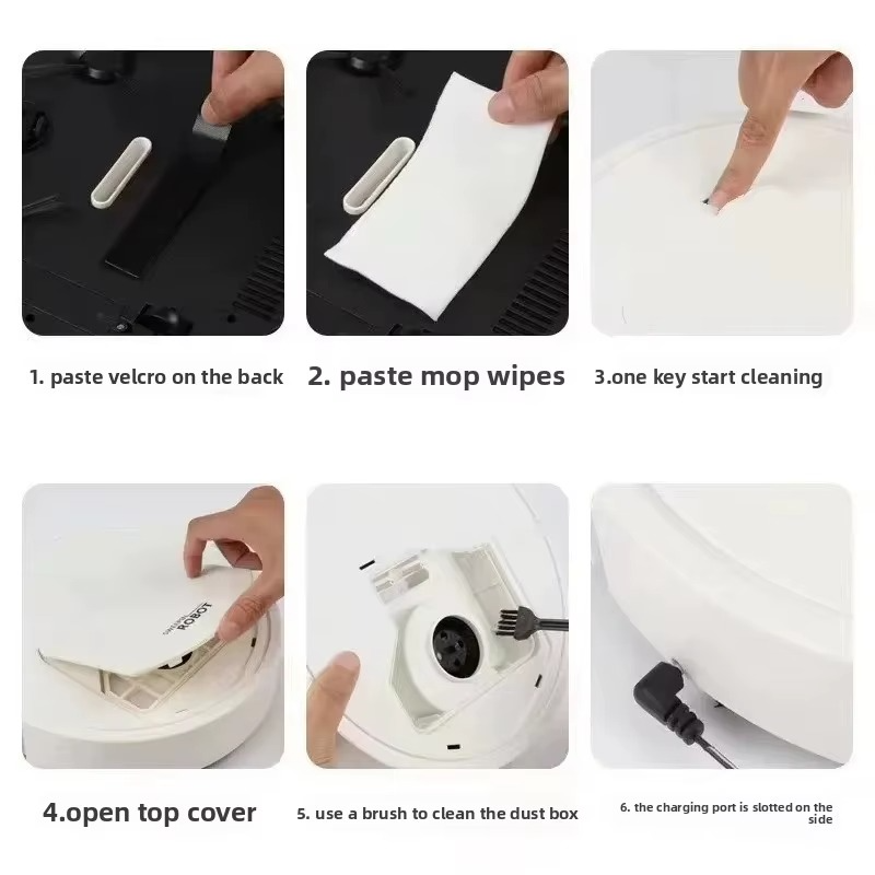 Smart Robot Vacuum Cleaner 3-in-1 Charging Mopping Hair Pet Hair Dust Removal Sweeper Household Electric Floor Cleaner