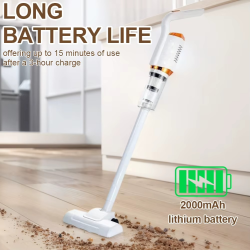 2 in 1 Handheld Water Sweeper 2000mAh USB Rechargeable Strong Suction Cordless Portable Cleaning Robot for Vehicle Home Clean