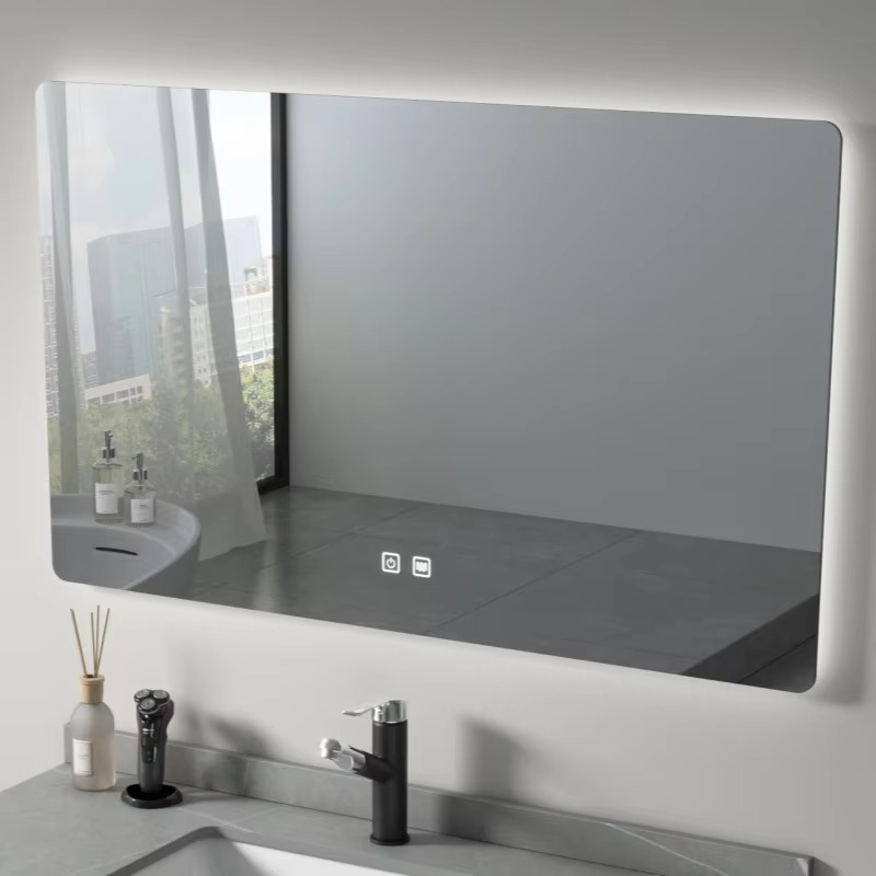 Luxury Marble Basin Floating Bathroom Vanity Cabinet Smart LED Mirror Wash Basin Sintered Sinks Home Hotel Use