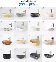 Sink in Natural River Pebble Countertop Bathroom Faucet Style - Exquisite Pebble Texture, Smooth Sinks, Bathrooms & Kitchen
