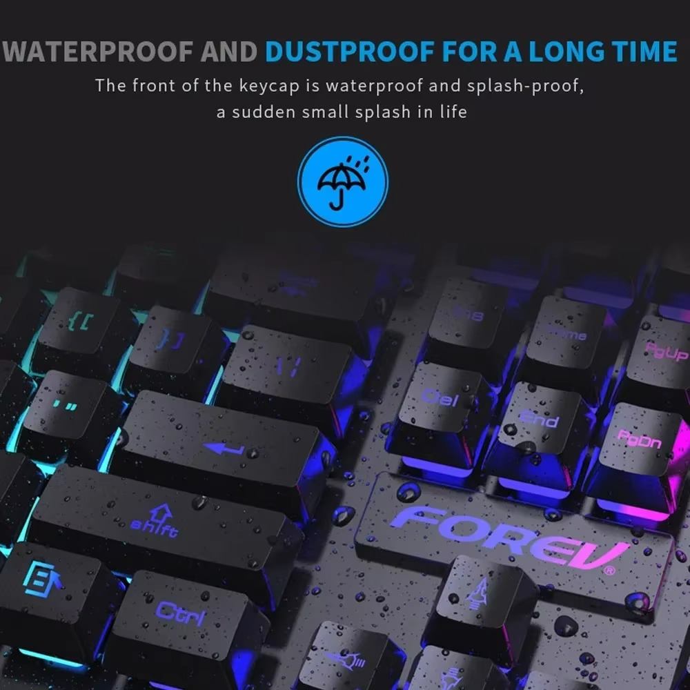 104 key Backlit Mechanical Keyboard Wired Gaming Keyboard waterproof Luminous keyboard And Mouse Set