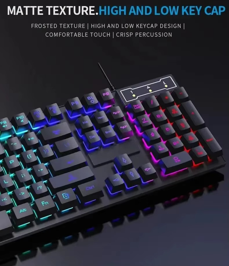 104 key Backlit Mechanical Keyboard Wired Gaming Keyboard waterproof Luminous keyboard And Mouse Set